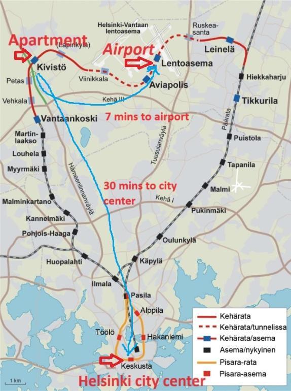 2-room 7 Min By Train From Airport *